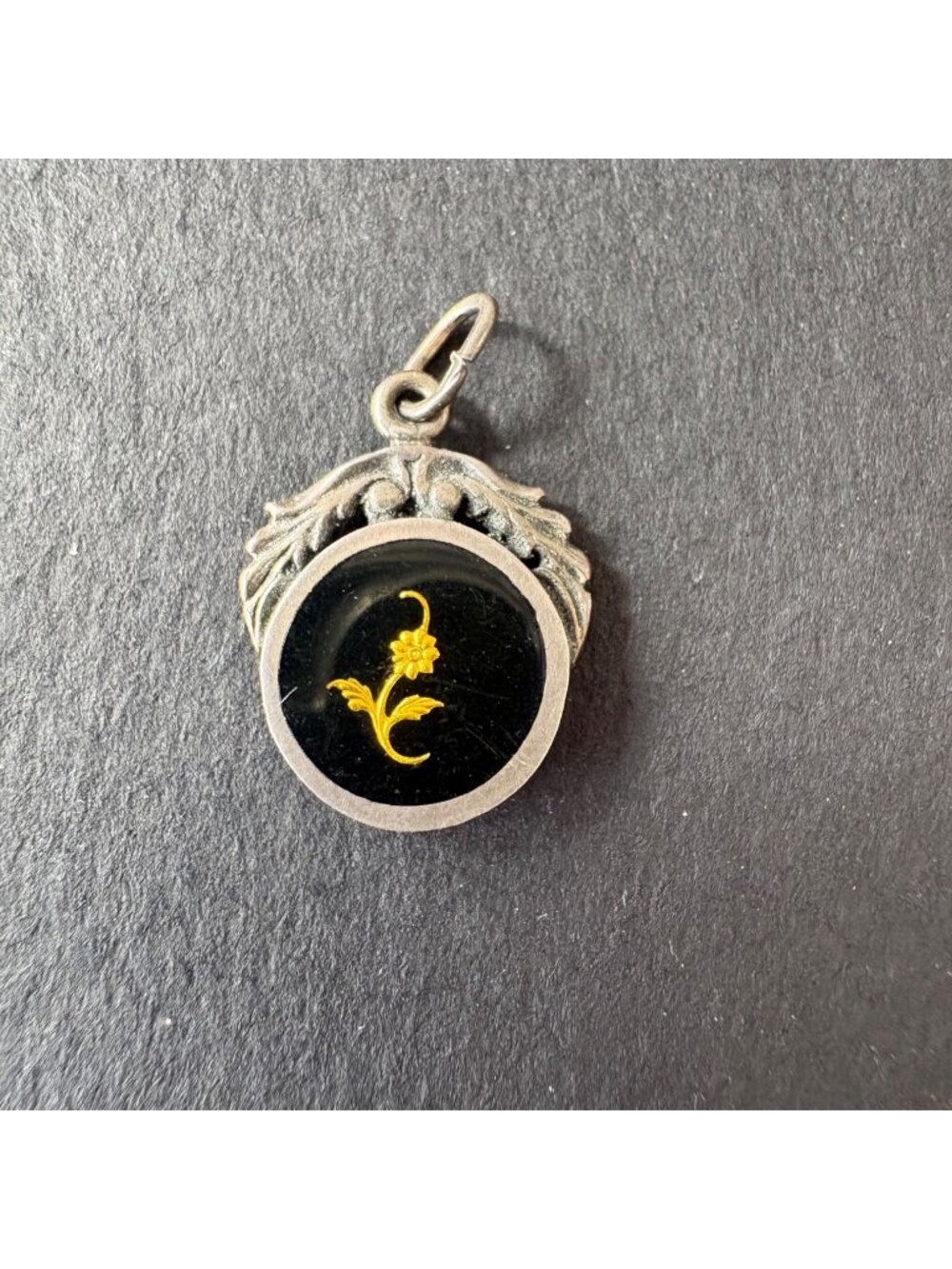 Vintage Tiny Pendant Gold Flower Sterling Silver Casing 925 Unbranded Victorian